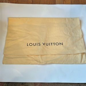 Envelope Shaped Dust Bag with “Louis Vuitton” printed on it